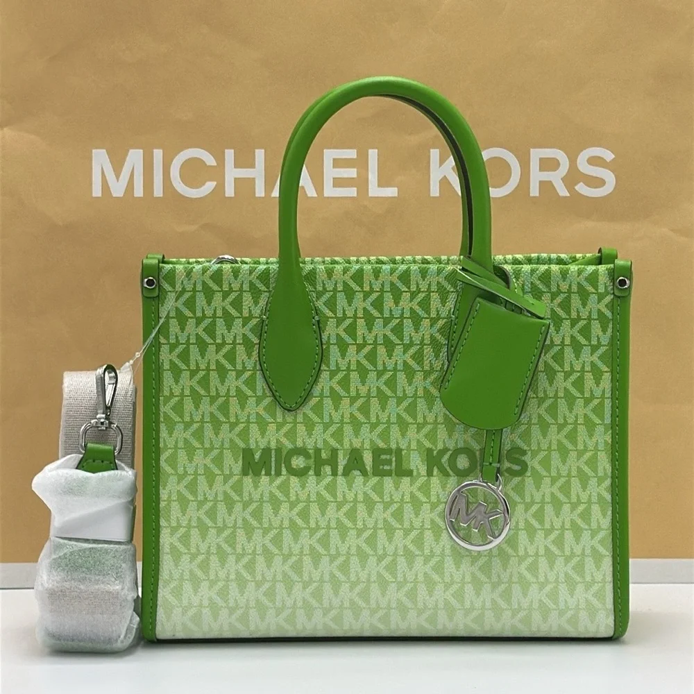Michael Kors Green Patterned Handbag